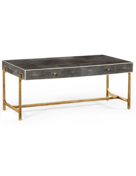 Wrought Iron Framed Coffee Table-26