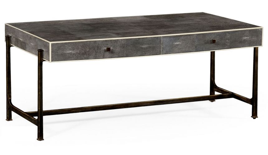 Coffee Tables Wrought Iron Framed Coffee Table-26