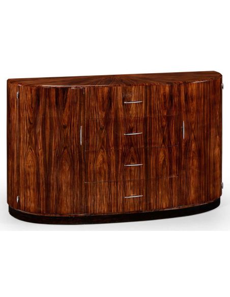 Art Deco Style Demilune Sideboard with Four Drawers-31
