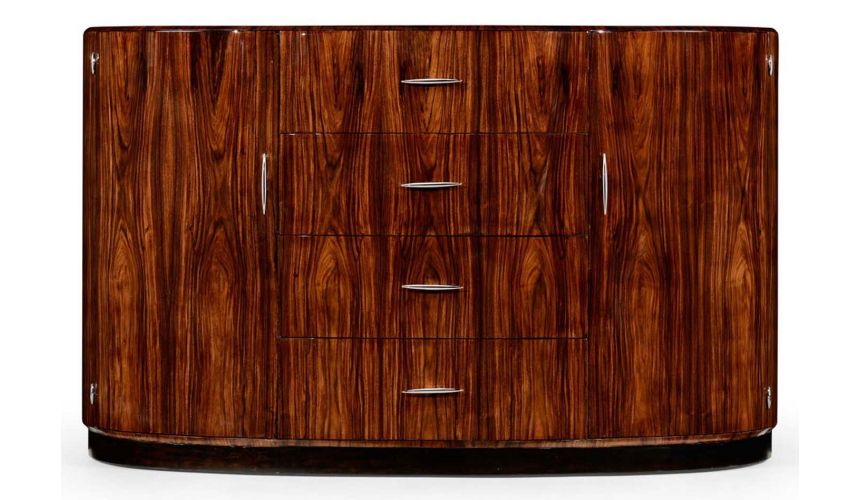 Art Deco Style Demilune Sideboard with Four Drawers-31