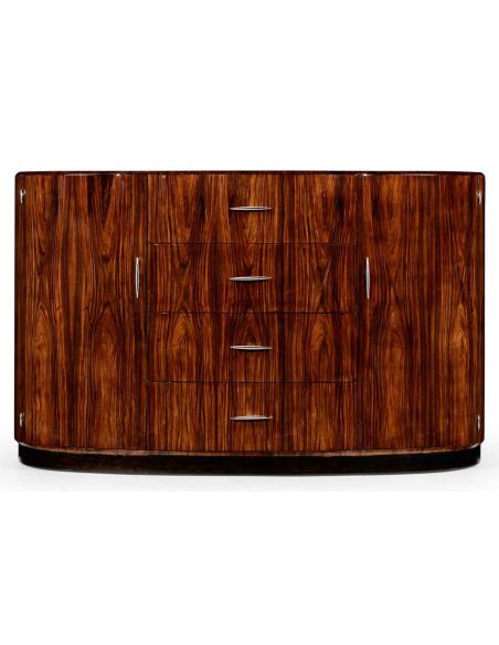 Art Deco Style Demilune Sideboard with Four Drawers-31