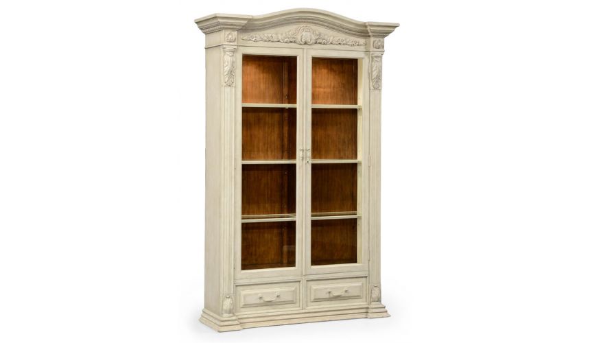 Grey Painted and Distressed Glazed Armoire-36