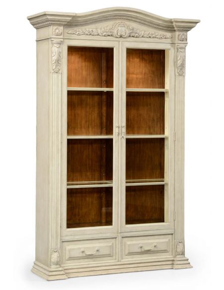 Grey Painted and Distressed Glazed Armoire-36
