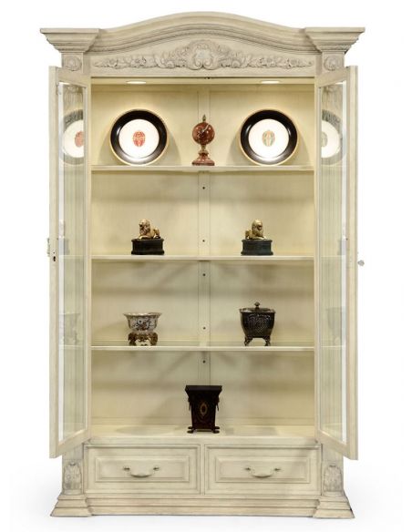 Grey Painted and Distressed Glazed Armoire-36