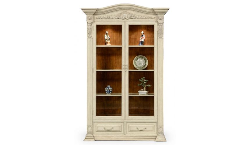 Grey Painted and Distressed Glazed Armoire-36