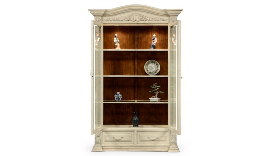 Grey Painted and Distressed Glazed Armoire-36