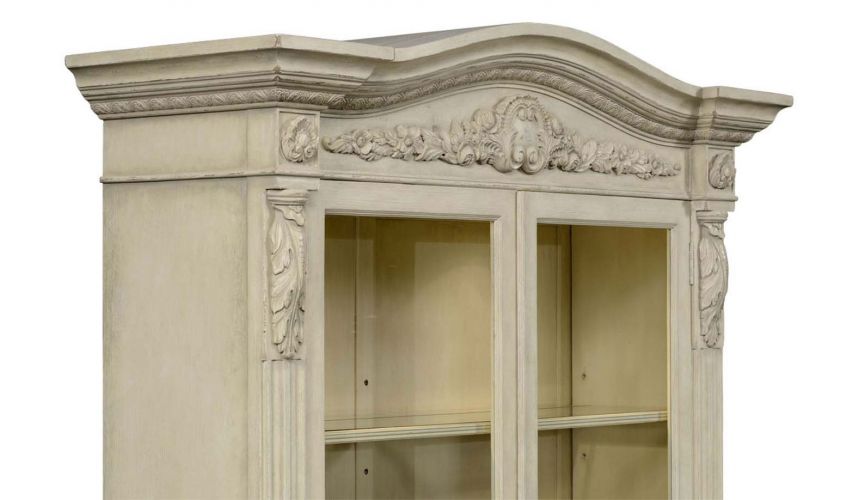 Grey Painted and Distressed Glazed Armoire-36