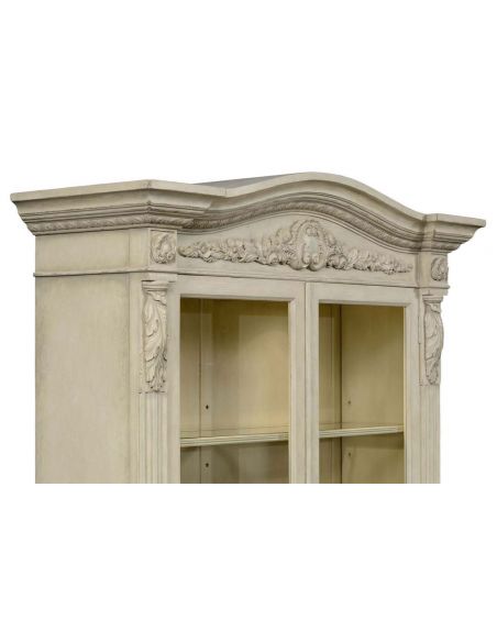 Grey Painted and Distressed Glazed Armoire-36