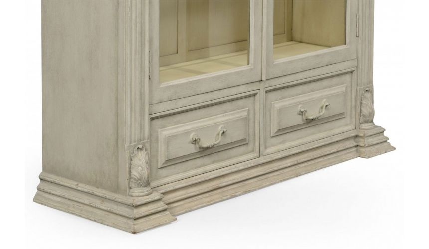 Grey Painted and Distressed Glazed Armoire-36