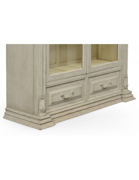 Grey Painted and Distressed Glazed Armoire-36