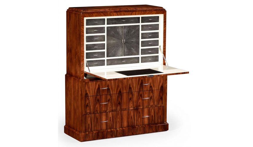 Breakfronts & China Cabinets Art Deco Style Secretaire Cabinet-37