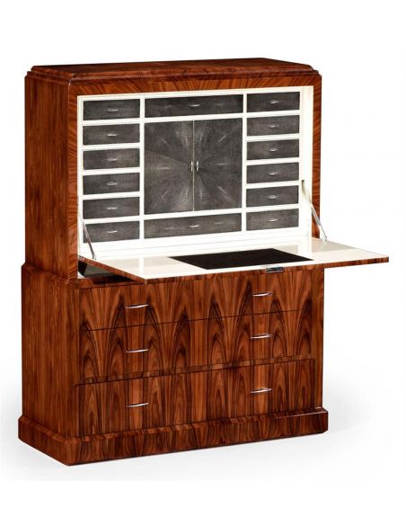Breakfronts & China Cabinets Art Deco Style Secretaire Cabinet-37