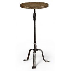 Square & Rectangular Side Tables Small Round Brass Topped Lamp Table-36