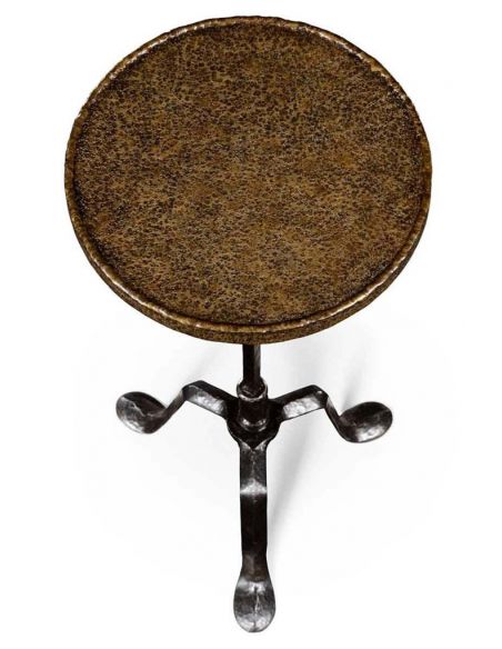 Square & Rectangular Side Tables Small Round Brass Topped Lamp Table-36