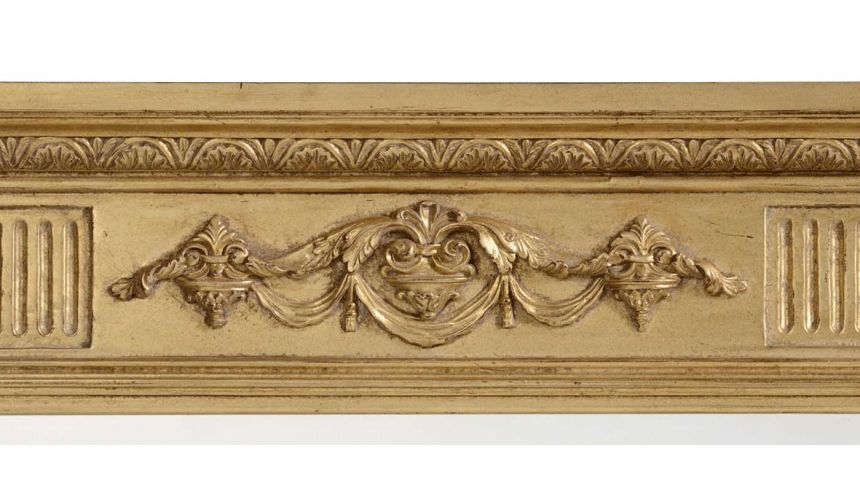 French style Large Rectangular Gilded Mirror-61