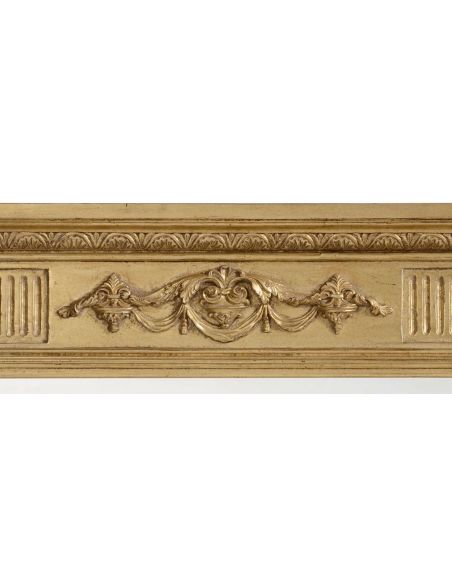 French style Large Rectangular Gilded Mirror-61