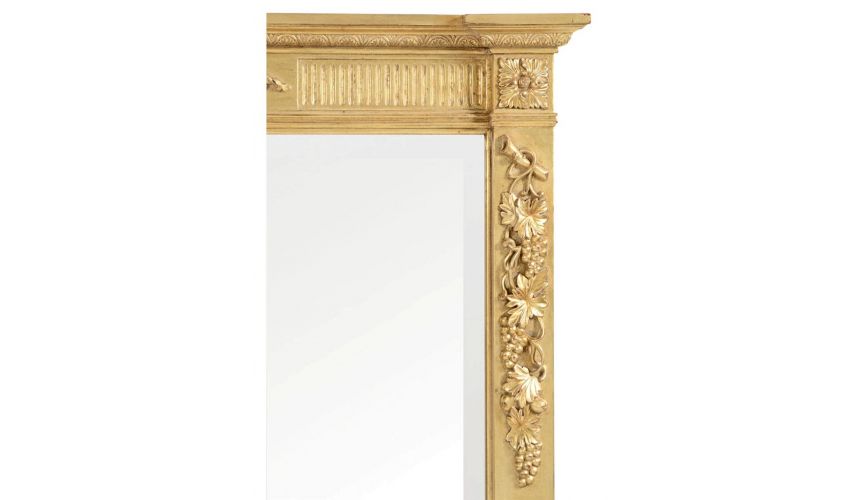 French style Large Rectangular Gilded Mirror-61