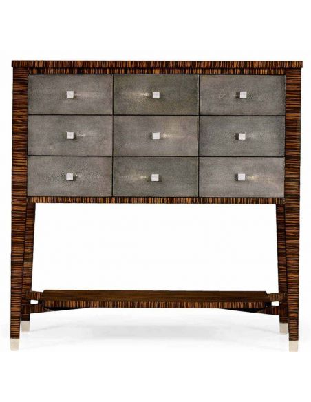 Square & Rectangular Side Tables Art Deco Styled Macassar Ebony Veneered-64