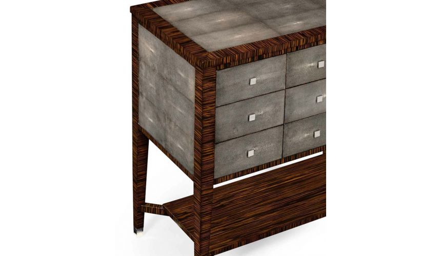 Square & Rectangular Side Tables Art Deco Styled Macassar Ebony Veneered-64