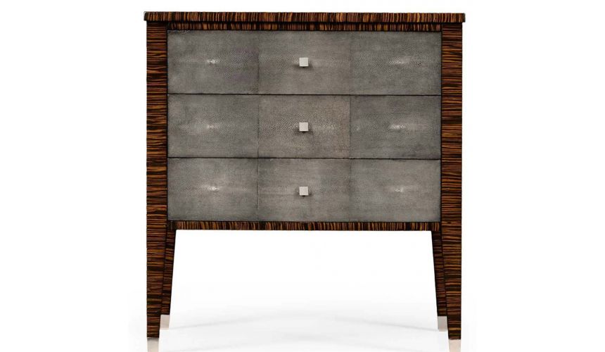 Square & Rectangular Side Tables Art Deco Styled Faux Macassar Ebony Veneered-67