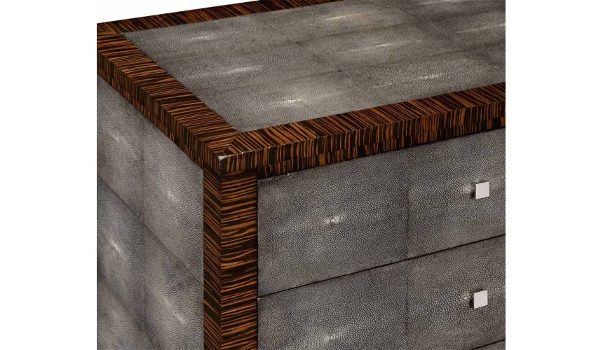 Square & Rectangular Side Tables Art Deco Styled Faux Macassar Ebony Veneered-67