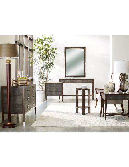 Square & Rectangular Side Tables Art Deco Styled Faux Macassar Ebony Veneered-67
