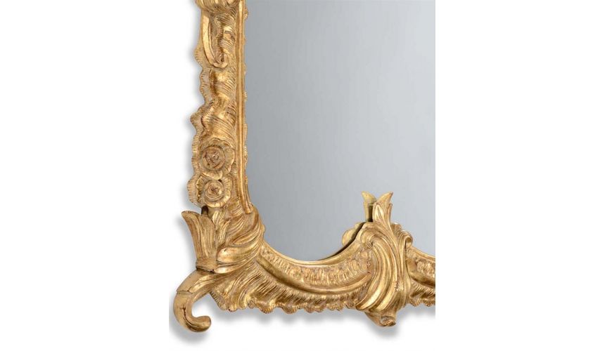 Mirrors, Screens, Decrative Pannels 18th century gilded mirror with scallop shell