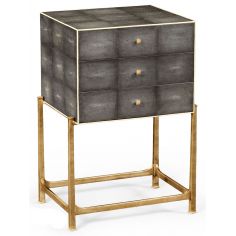 Iron Framed Antique Silver Chest of 3 Drawers-82