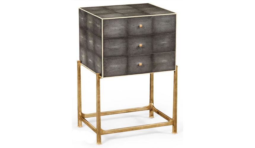 Iron Framed Antique Silver Chest of 3 Drawers-82