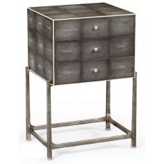 Iron Framed Antique Silver Chest of 3 Drawers-82 2