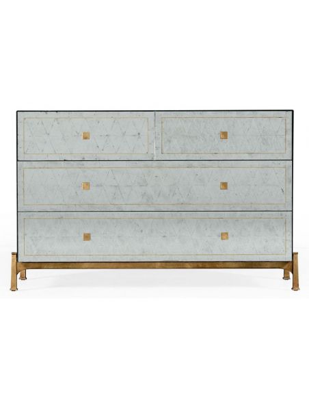 Contemporary Handpainted Chest of 5 Drawers-83