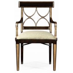 Square & Rectangular Side Tables Regency style Black Painted Dining Armchair-92 2