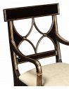 Square & Rectangular Side Tables Regency style Black Painted Dining Armchair-92
