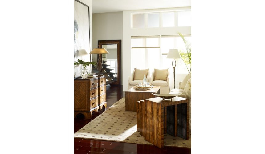 Square & Rectangular Side Tables Walnut Wood contemporary Coffee Table-95