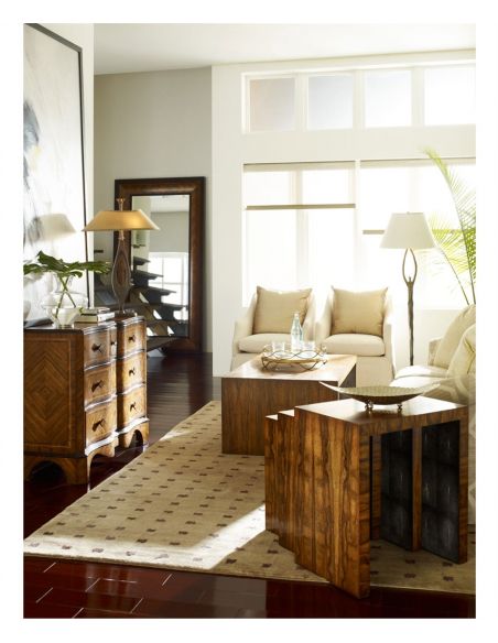Square & Rectangular Side Tables Walnut Wood contemporary Coffee Table-95