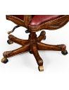 Square & Rectangular Side Tables Walnut Adjustable Leather Desk Chair-97