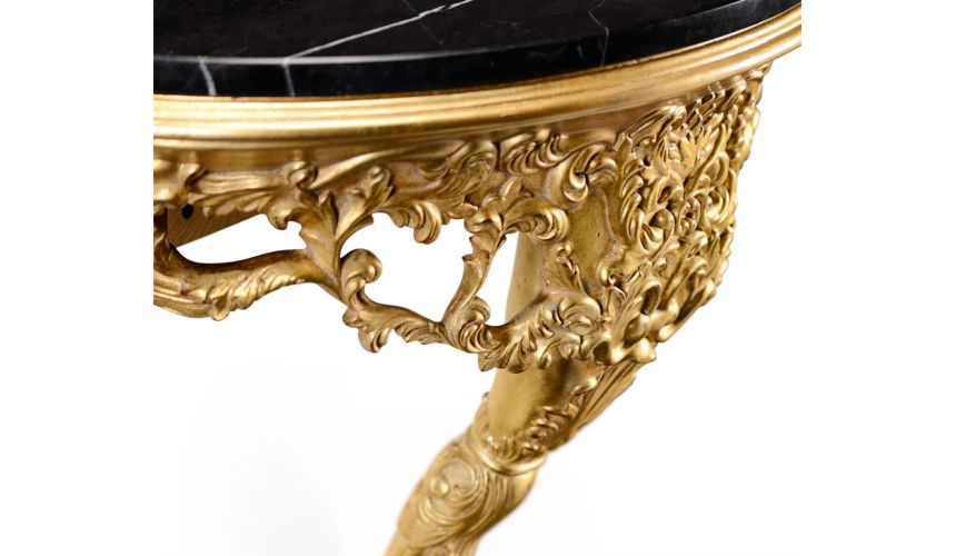 Console & Sofa Tables Rococo Style Gilded Living Room Console Table-01