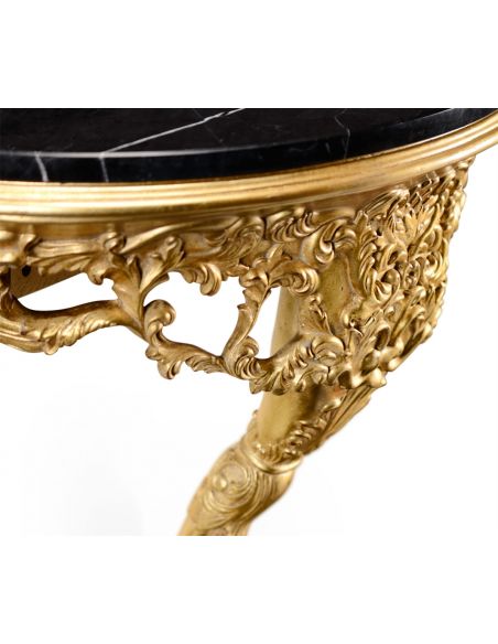 Console & Sofa Tables Rococo Style Gilded Living Room Console Table-01