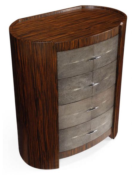 Square & Rectangular Side Tables Luxurious Art Deco Style Faux Macassar-06