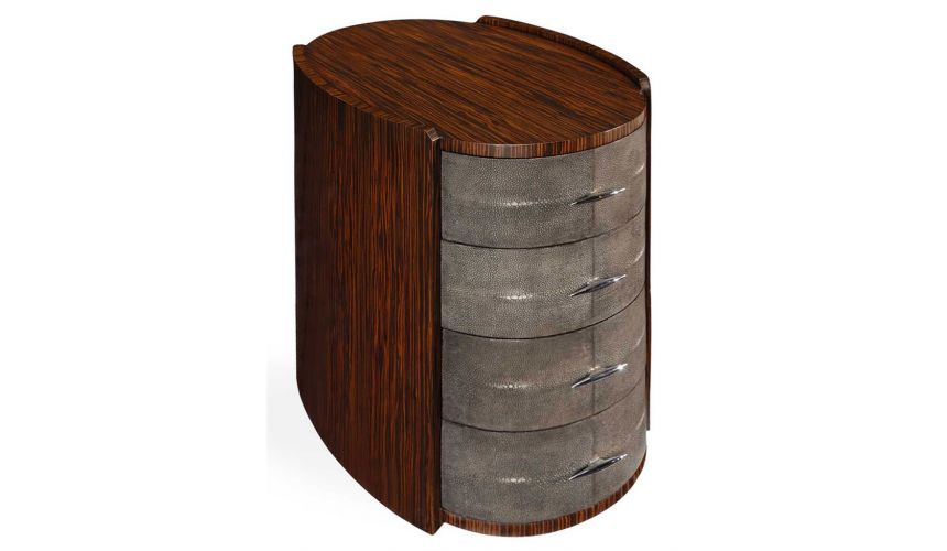 Square & Rectangular Side Tables Art Deco Faux Macassar-07