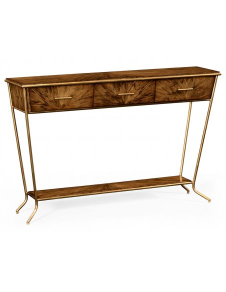 Contemporary Styled Console Table with 3 Drawers-16