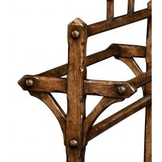 Square & Rectangular Side Tables Dark Oak Victorian Gothic style Towel Rack-20 2