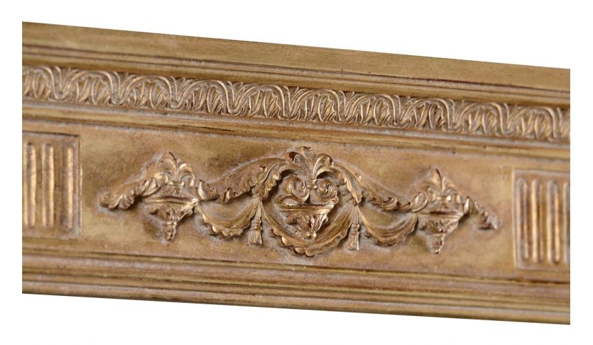 Foyer and Center Tables Large Rectangular Gilded Mirror-40