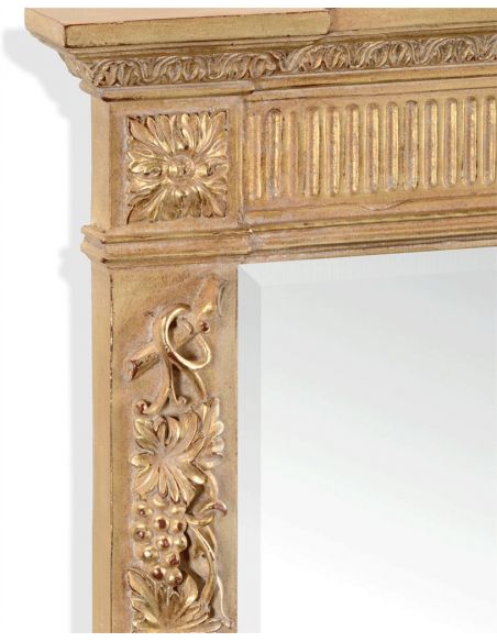 Foyer and Center Tables Large Rectangular Gilded Mirror-40