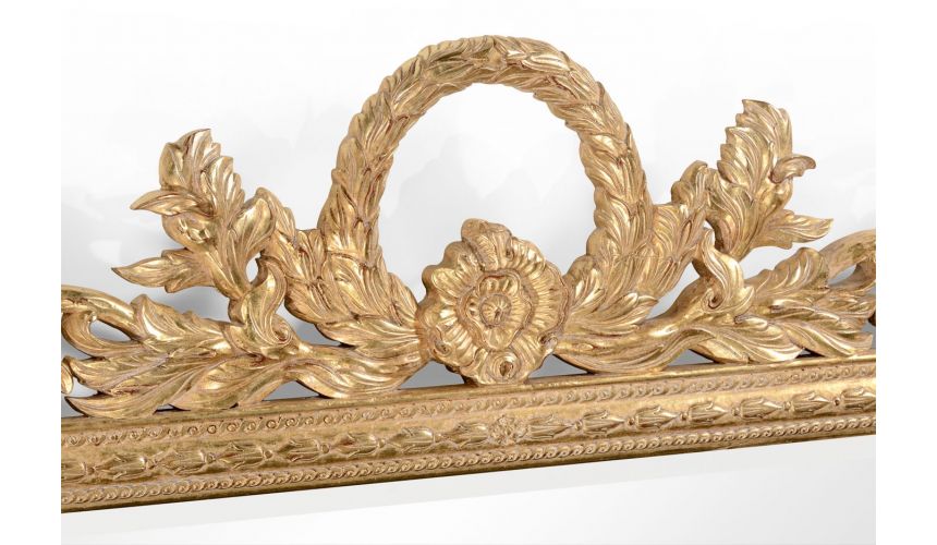 Foyer and Center Tables Large Rectangular Gilded Wall Mirror-41