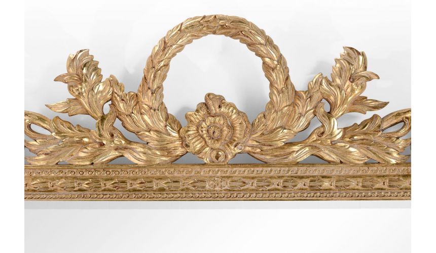 Foyer and Center Tables Large Rectangular Gilded Wall Mirror-41