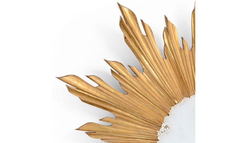 Foyer and Center Tables Louis XIV style Gilt Sunburst Mirror-60