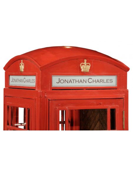 Foyer and Center Tables Restored Red Telephone Box-62