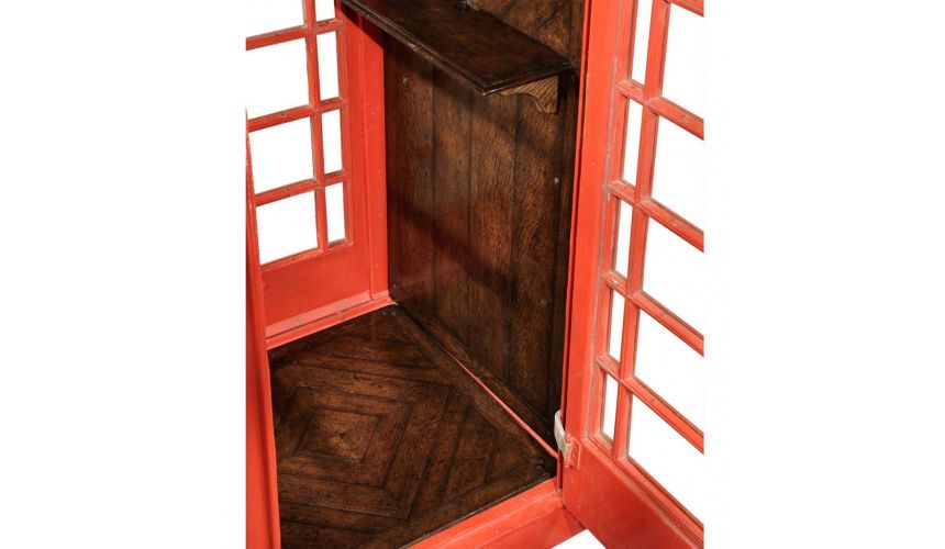 Foyer and Center Tables Restored Red Telephone Box-62