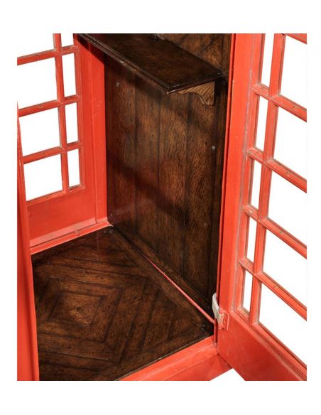 Foyer and Center Tables Restored Red Telephone Box-62